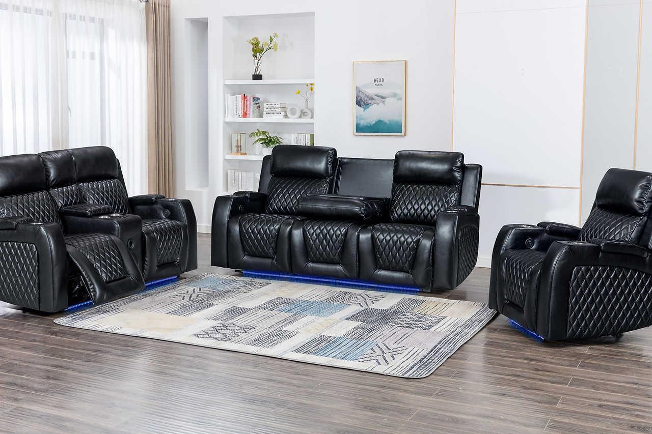 Lex Leather Power 3-Piece Reclining Set