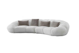 Big Cloud White Soft Fur Fabric Oversize Sectional