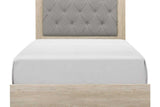 Giza Light Gray Upholstered Tufted Panel Bedroom Set