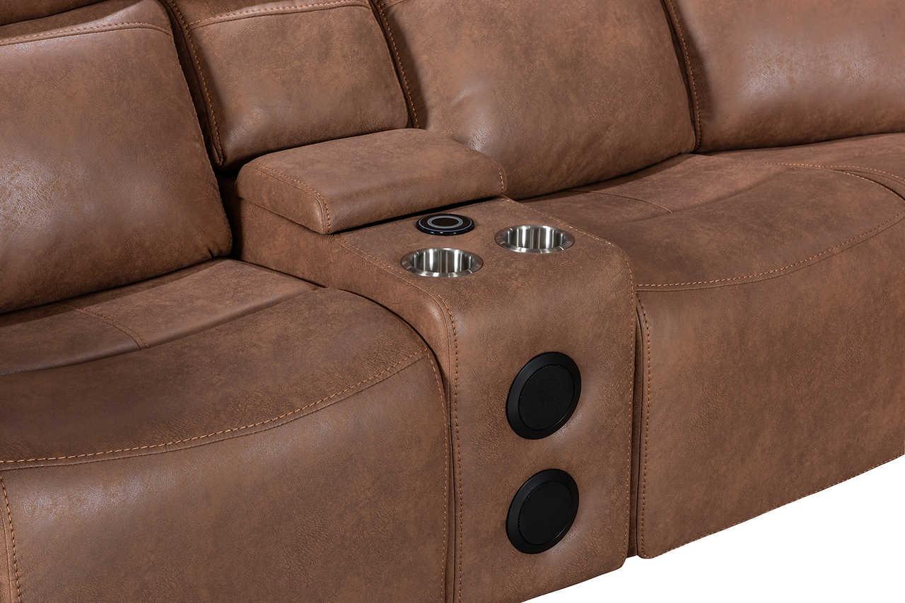 Romi Brown Power Reclining Sectional