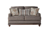 Driftwood Brown/Gray Modern Contemporary Solid Wood Trim Fabric Upholstery Chair - Ella Furniture