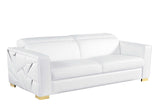 Astra White Leather Living Room Set