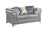 Emma Gray Velvet Living Room Set