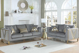 Vista Bonita Gray Velvet Living Room Set