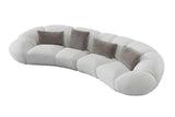 Big Cloud White Soft Fur Fabric Oversize Sectional