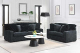 Tarra Black Fabric Living Room Set