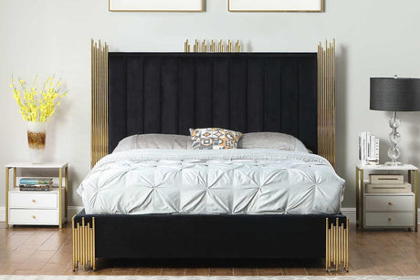 Token Black Modern Platform Queen Bed - Ella Furniture