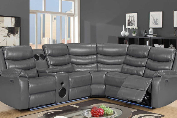 Turbo Gray Power Reclining Sectional