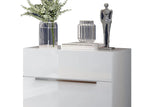 Premium White Modern Traditional Contemporary Marble Top Solid Wood 2-Drawers Nightstand - Ella Furniture