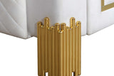 Glamor White Gold Velvet Living Room Set