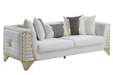 Donovan Cream Velvet Living Room Set