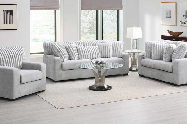 Tarra Gray Fabric Living Room Set