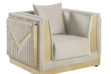 Monaco Cream Velvet Living Room Set