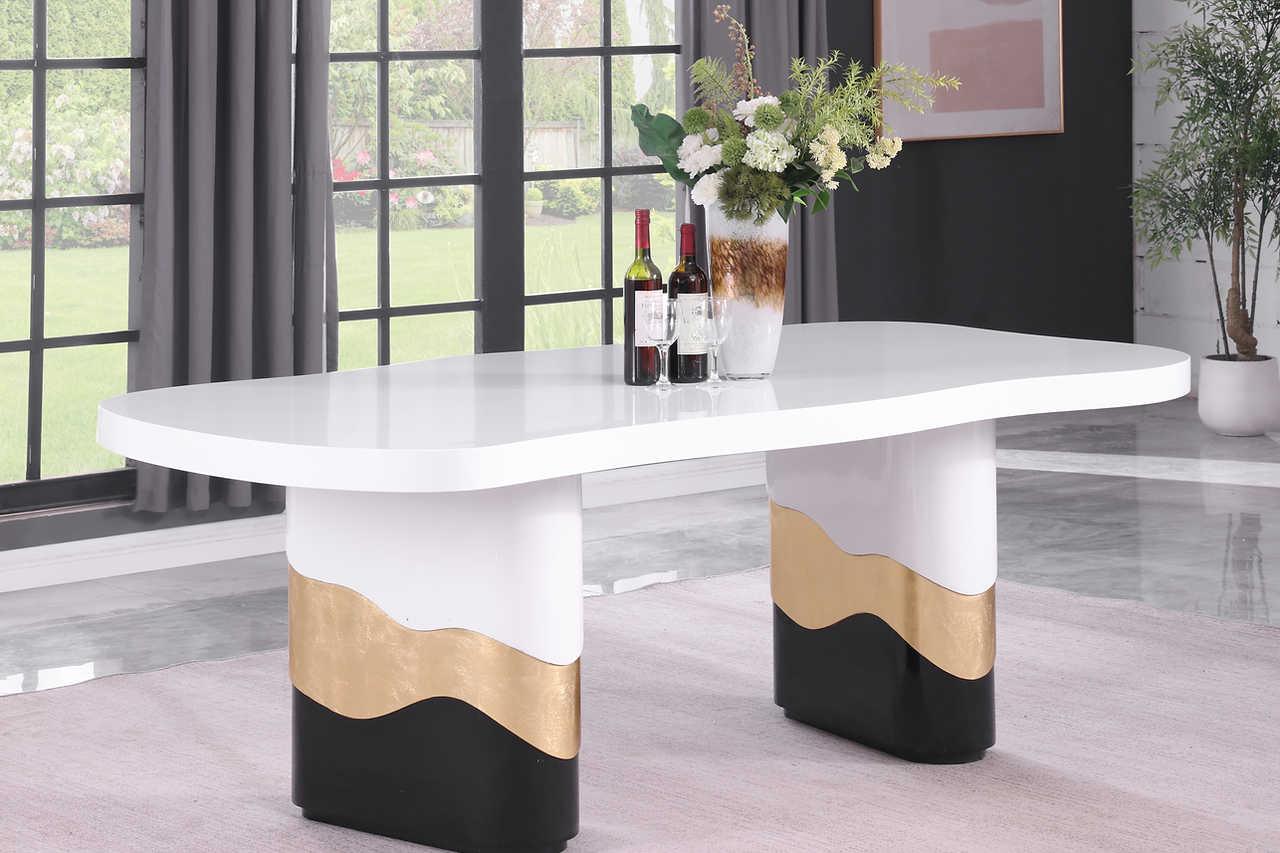 Orion White Black Dining Room Set