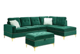 Joy Green Storage Ottoman