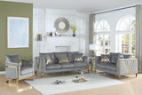Vista Bonita Gray Velvet Living Room Set