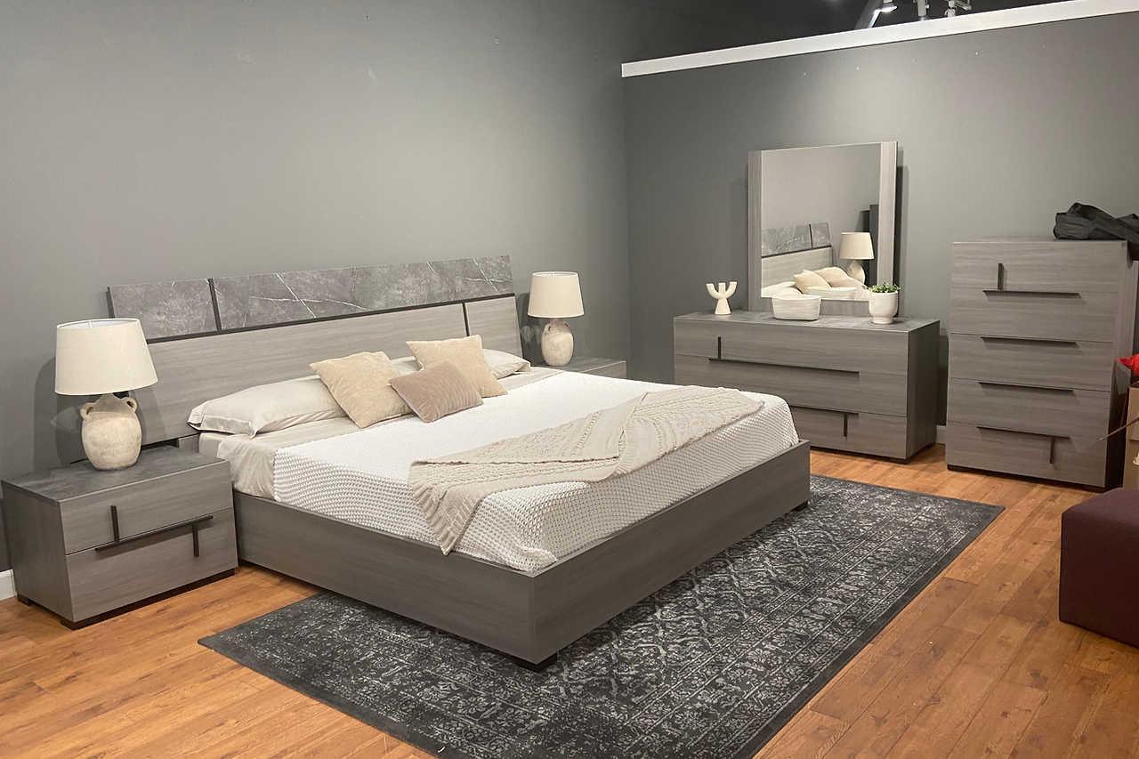 Sunrise Gray Italian Bedroom Set