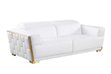 Hexor White Leather Living Room Set