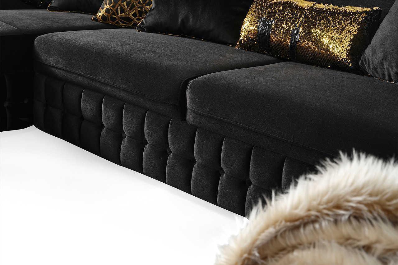 Sicilya Black Sectional