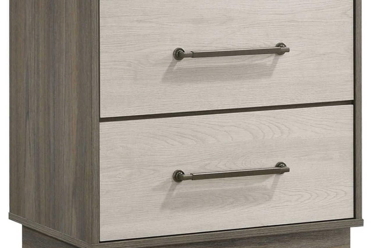 River Light Gray Bookcase Platform Bedroom Set
