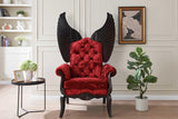 Lucifur Red 64" Tall Accent Chair