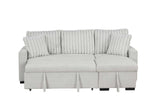 Nori Gray Upholstered Sectional w Pull-Out Bed