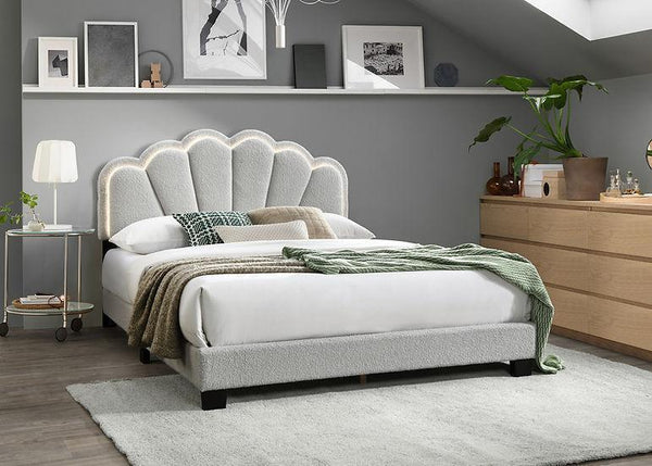 Gul Grey Upholstered Platform King Bed