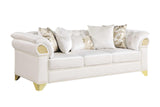 Emma Cream Velvet Living Room Set