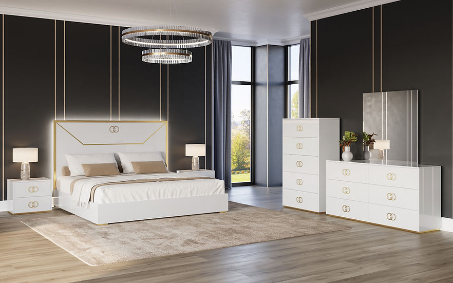 Vogue White Nightstand