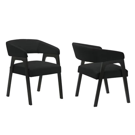 Nava White Porcelain Dining Collection with Black Teddy Fabric Chairs view 3