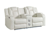 Eclipse Sand Air Leather 3-Piece Power Reclining Set