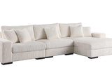 Comfy Ivory 3-Piece Upholstered Sectional
