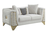 Donovan Cream Velvet Living Room Set