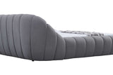 Bubbles Gray Upholstered Platform King Bed