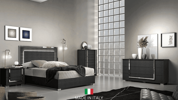 Antonella Black Panel Queen Bed