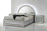 Dubai Metallic Silver LED Panel Bedroom Set