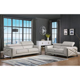 Giorgio Light Gray Leather Sofa