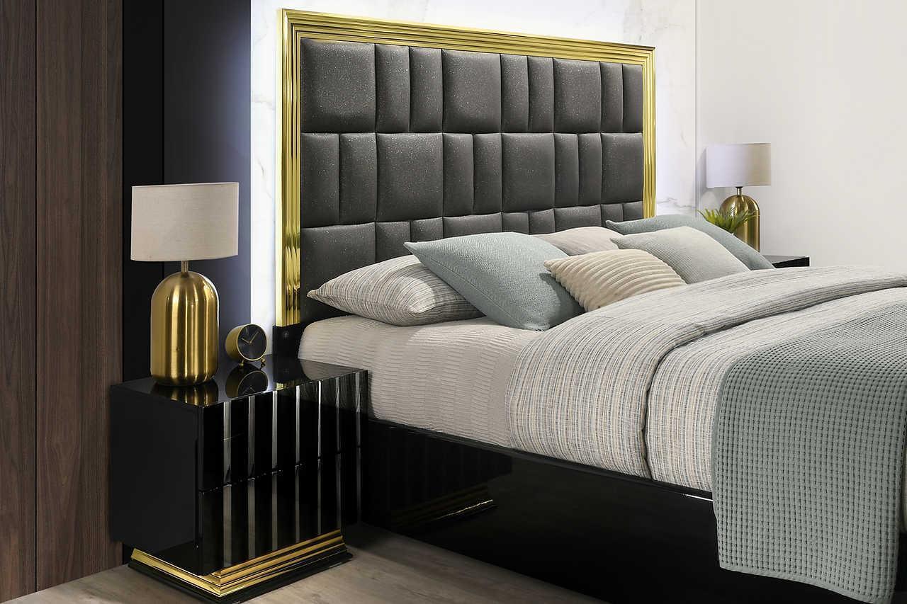 Lila Black Nightstand