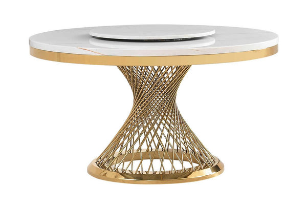Unico White Gold Dining Table