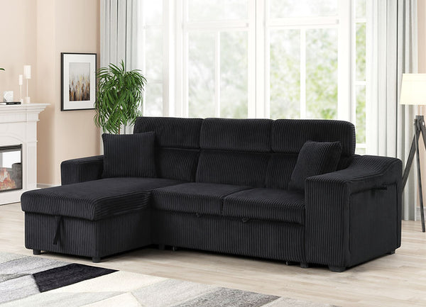 Bonaterra II Black Storage Sectional