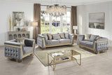 Ashton Grey Gold Upholstered Chair