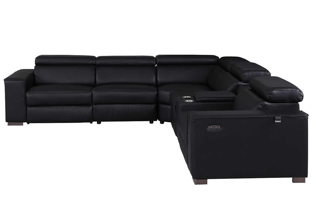 Picasso Black 6-Piece 2 Power Reclining Sectional