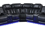 Lucky Charm Black Power Reclining Sectional