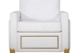 Glamor White Gold Velvet Living Room Set