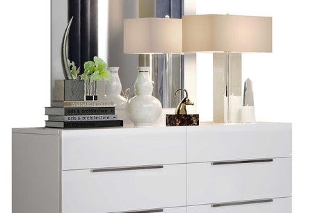 Premium White Modern Traditional Contemporary Marble Top Solid Wood 5-Drawers Chest - Ella Furniture