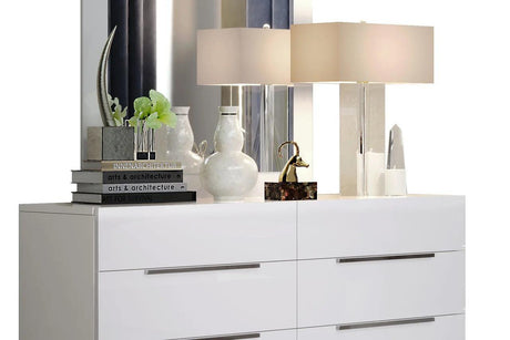Premium White Modern Traditional Contemporary Marble Top Solid Wood 2-Drawers Nightstand - Ella Furniture
