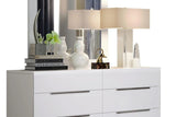 Premium White Modern Traditional Contemporary Marble Top Solid Wood Bedroom Set - Ella Furniture