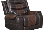 Phoenix Brown Faux Leather Cupholder 3-Piece Reclining Set