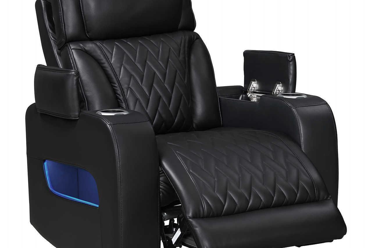 Skyline Black Leather 2-Piece Power Reclining Set