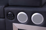 Magic Black PU LED Speaker Sectional